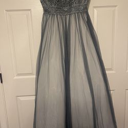 Dusty Blue Dave’s Bridal Prom Dress