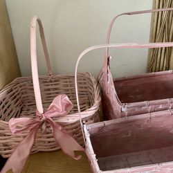 Beautiful Pink Baskets