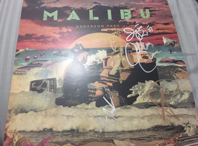 Signed Malibu Anderson Paak vinyl urban outfitters exclusive pink vinyl