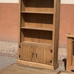 Rustic Coronavirus Pine Bookcase 