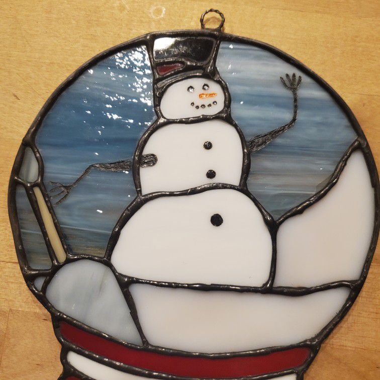 Stained Glass Snow Globe 