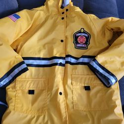 Boys Size 7 Fireman Raincoat