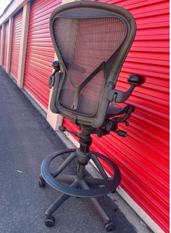 Herman miller Aeron’s B Drafting Stools Classic and remastered office chairs