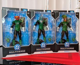 McFarlane DC Multiverse Green Lantern Lot GHR'LL, MEDPHYLL, NAUT KE LOI bundle of 3 Figures