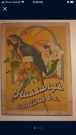 Rare !! Hussong's Cantina vintage orig. Ltd. Edition tapestry