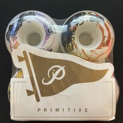 Naruto Shippuden X Primitive skate board wheels  (1 pack of wheels 4 included)