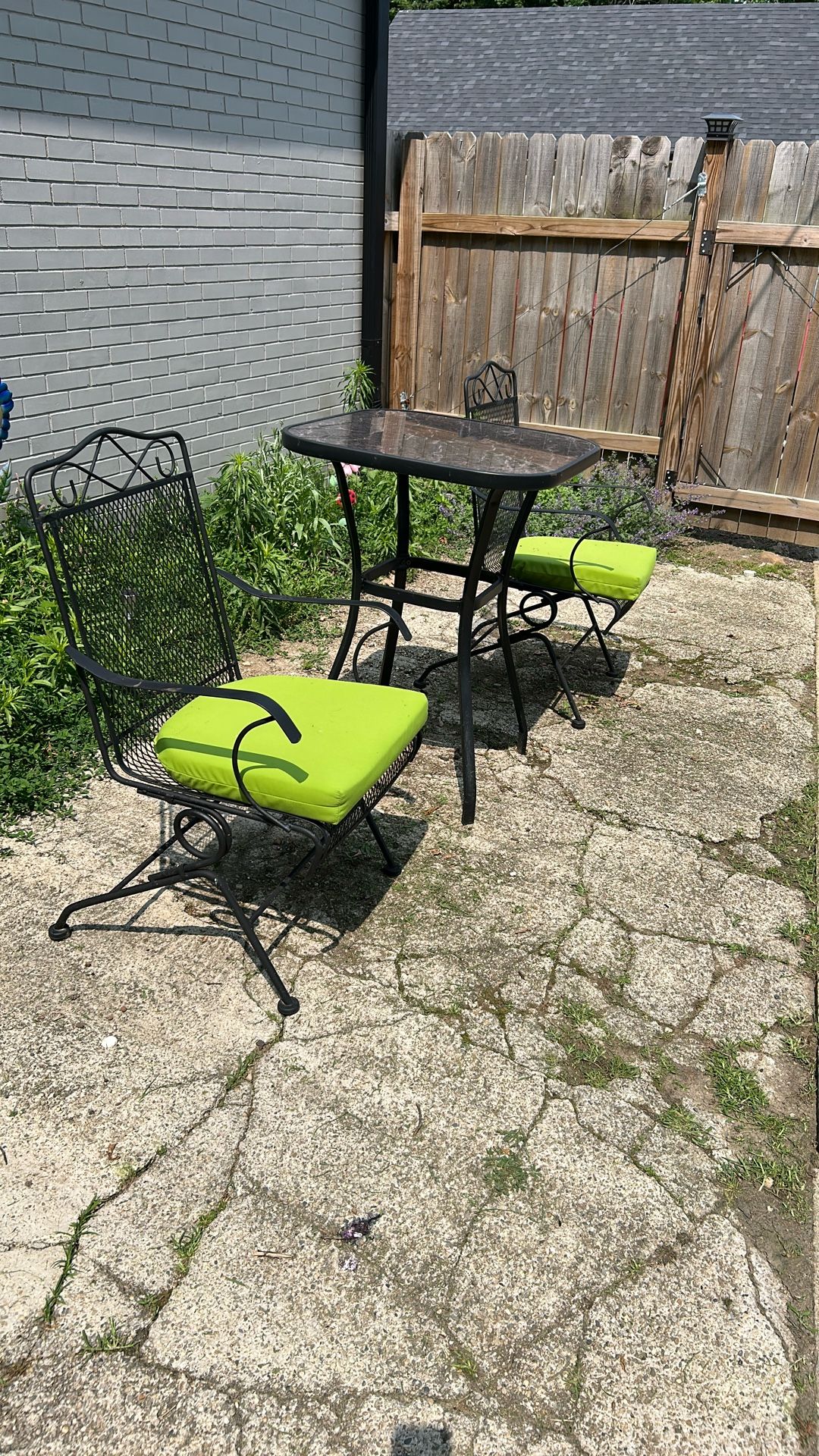 Table And Two Chairs that rock good condition