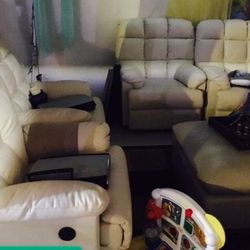 White recliners ( set of 4) - $150 
