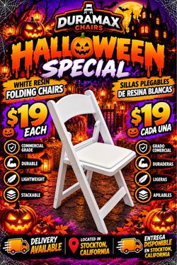 🎃 Resin Folding Chairs $19  🎃| Sillas de Resina $19