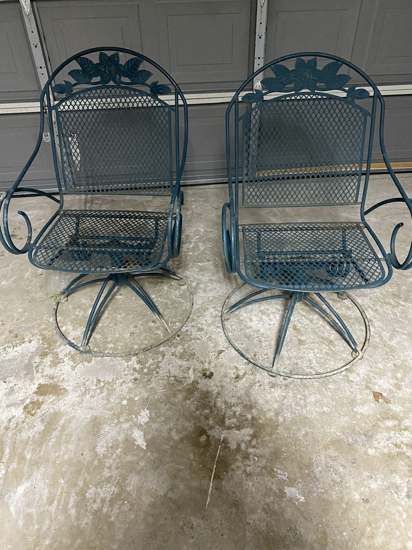 Metal swivel chairs - Each $20 or Two For $30