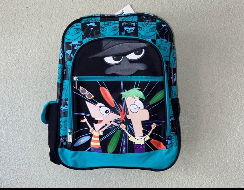 Disney XD -Phineas and Ferb- 16” Reinforced Large School Backpack