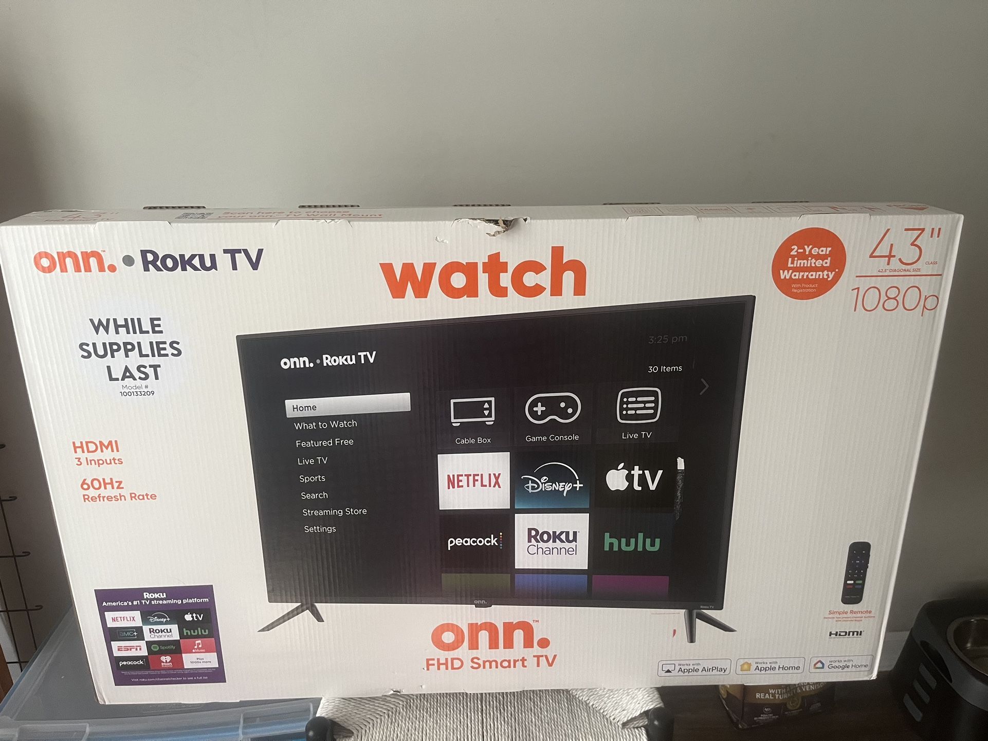 Onn Smart Tv 43”