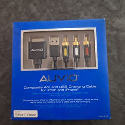 Auvio Composite A/V and USB charging cable 