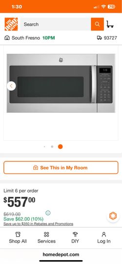 Over the range microwave in stainless steel with sensor cooking