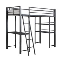 Twin Workstation Loft Bed With Mattress /// Financing Available 