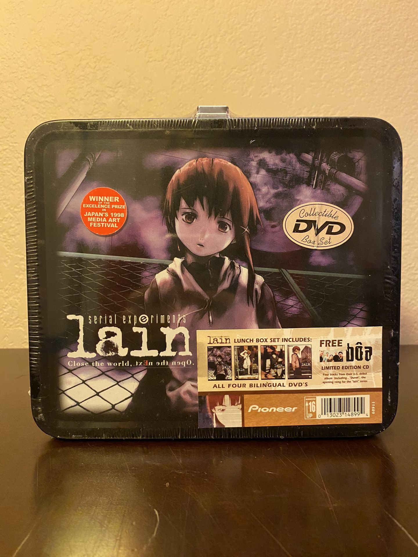 Serial Experiments Lain Limited Edition DVD Metal Lunch Box 1998