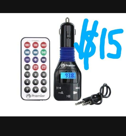PREMIER MP3 FM TRANSMITTER. + REMOTE CONTROL