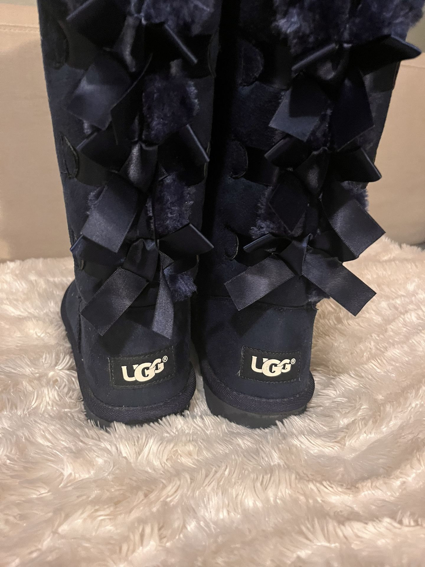 Navy Bow Off-brand Uggs