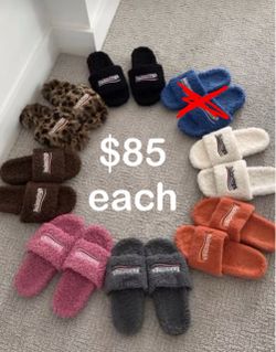 Balenciaga Fur Slides