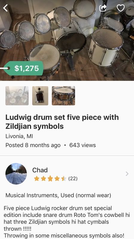 Ludwig special addition drum set