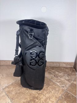 G/FORE Vessel Luxury Embossed Skull 14-Way Stand Golf Bag – Black