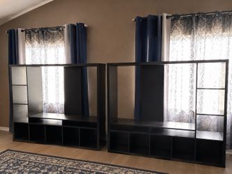 Modern Black Entertainment Center / TV Stand – 6ft Long – $75 each or $120 for both