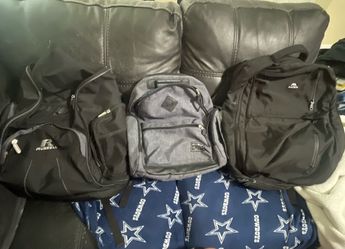 Lot of 3 Backpacks Russell Matein and Eddie Bauer