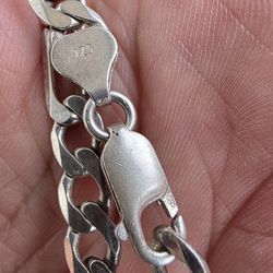 Sterling Silver 925 Figaro Chain Necklace, 3+1 link pattern with lobster clasp.