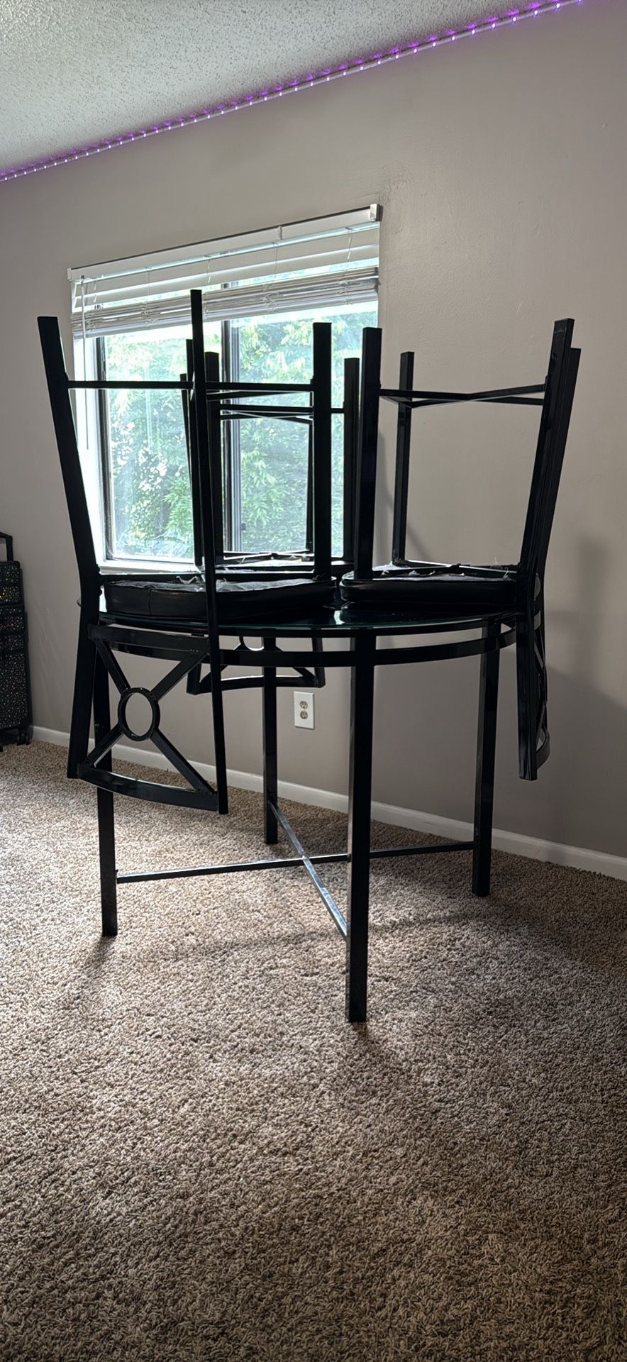 Tall Glass Table 