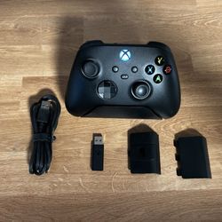 Xbox Controller With PC Dongle And Razer Charging Stand