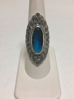 925 Silver Ring with Marcasite
