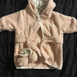 Just Born Baby Hooded Robe w/ Slippers 0–9 Months