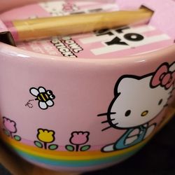 New $20 Hello Kitty Ceramic Bowl With Chopsticks