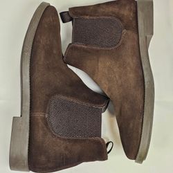 To Boot New York Men's Arion Dark Brown Suede Chelsea boots. 