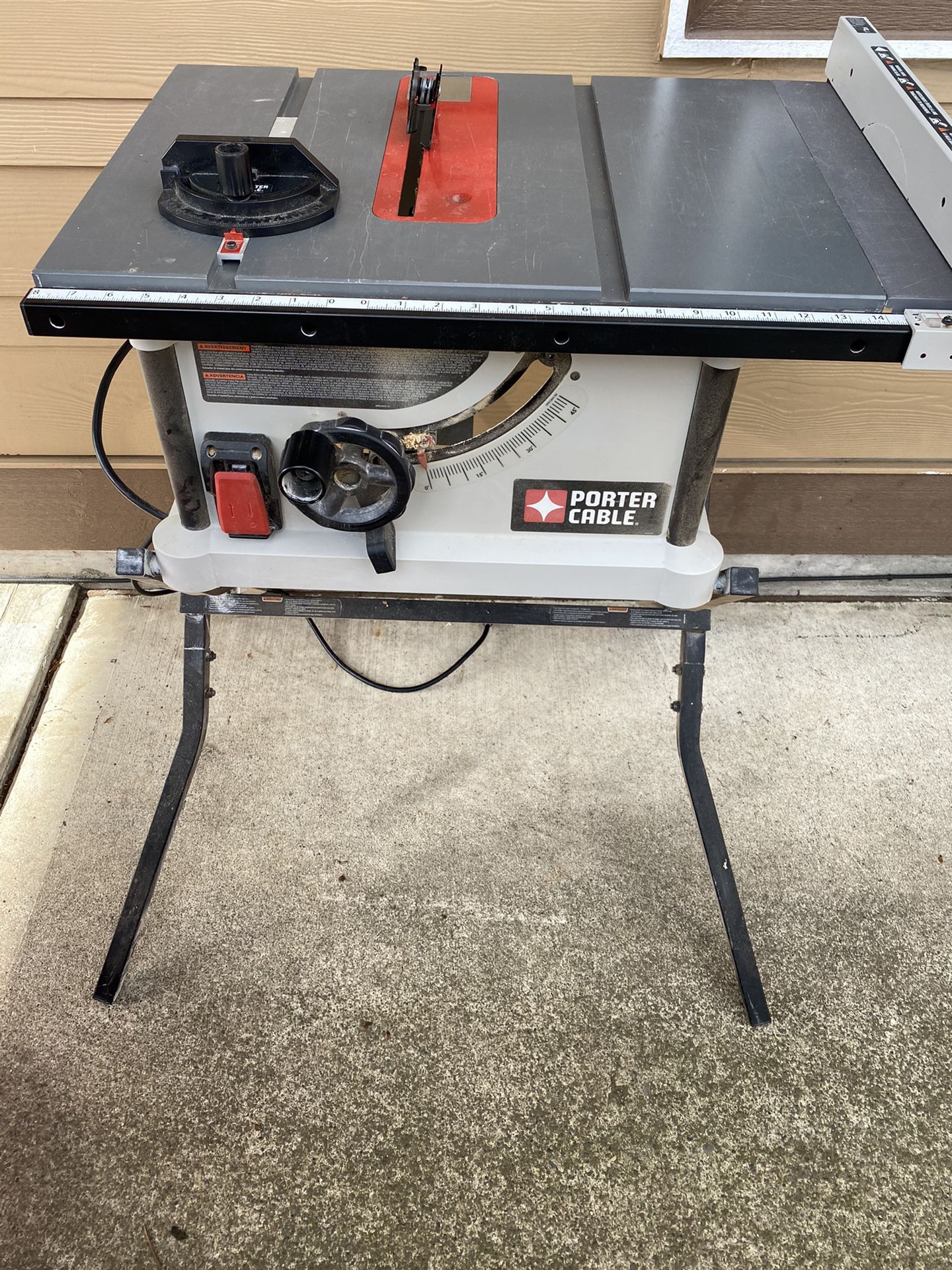 Porter cable 10” portable table saw