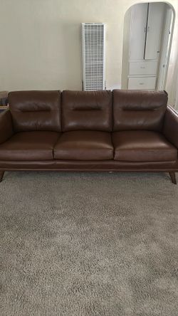 Brown leather couch for sale