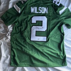 Zach Wilson Signed New York Jets Jersey With Tags 