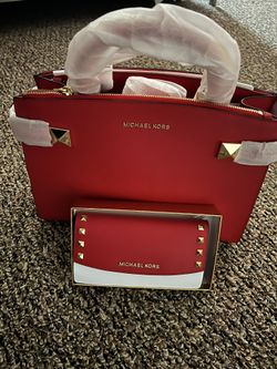 Brand New Red, Michael Kors Bag With Matching Wallet