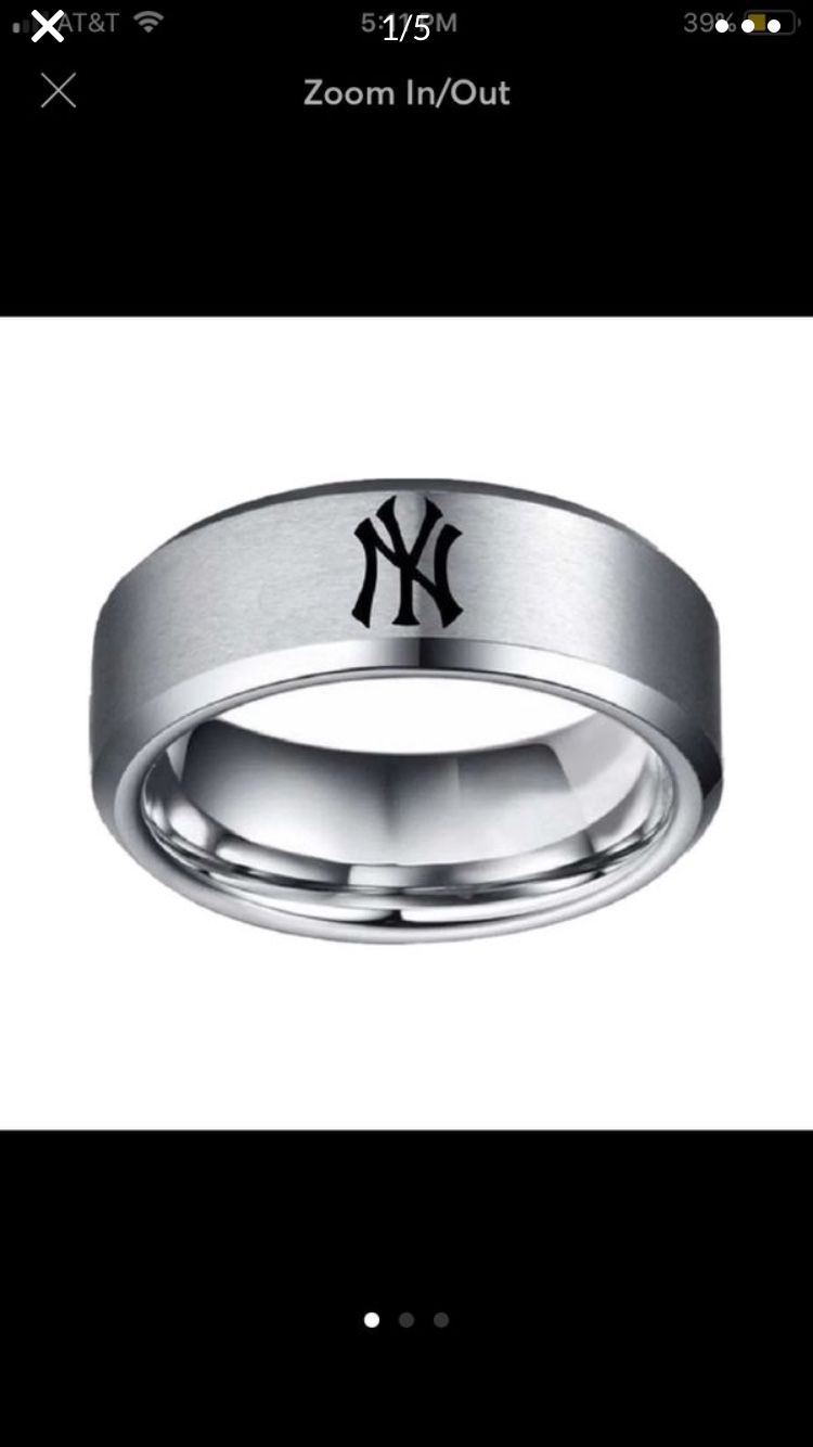 Silver New York Yankees Ring