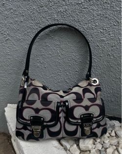 Vintage coach poppy signature sateen shoulder bag