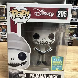 VAULTED EXC LE Pajama Jack Skellington Funko Pop #216 Nightmare Christmas Disney