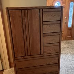 Oak Armoire Dresser