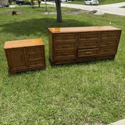 American Of Martinville  Dresser And Night Stand 