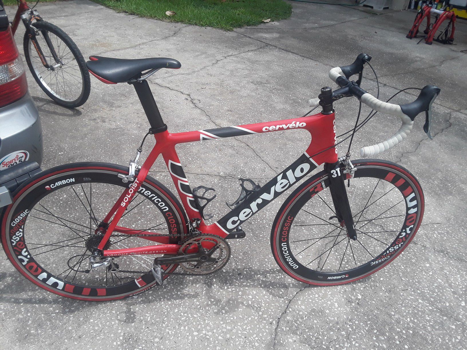 Cervelo Soloist Carbon road bike with Carbon American Classic wheels, 61cm - $1200 FIRM