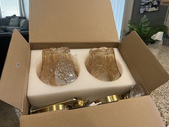 Amber Vintage Battery Operated Wall Sconces Set Of Two