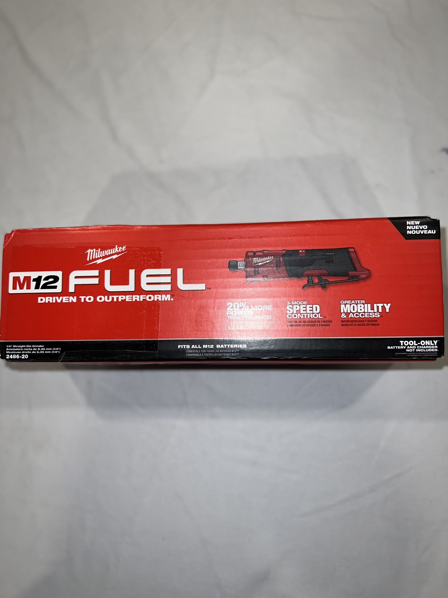Milwaukee M12 FUEL 12V Lithium-Ion Brushless Cordless 1/4 in. Straight Die Grinder (Tool-Only)