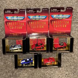 Micro Machines Vintage Cars 1998 With Original Boxes (Lot Of 5)
