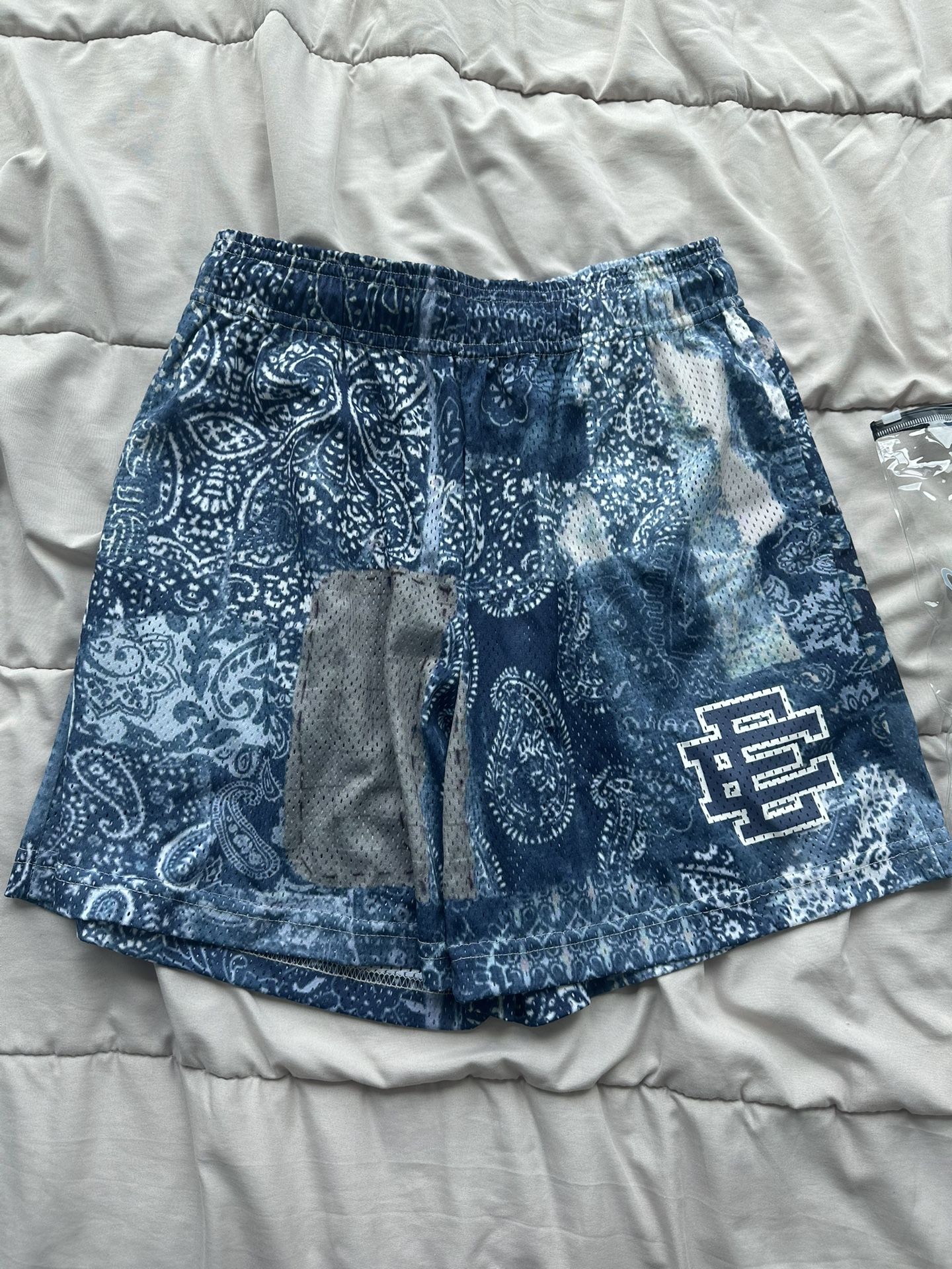 Eric Emanuel Blue Paisley Shorts SS24