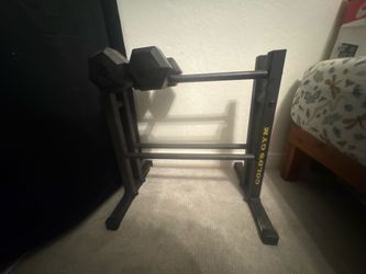 Dumbbells with rack