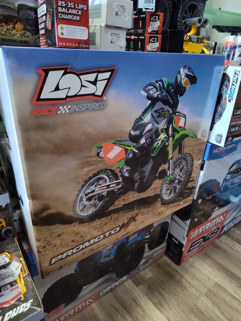 Losi Promoto MX RC Dirt Bike Including Lithium Battery And A Charger Ready To Run Brand New
